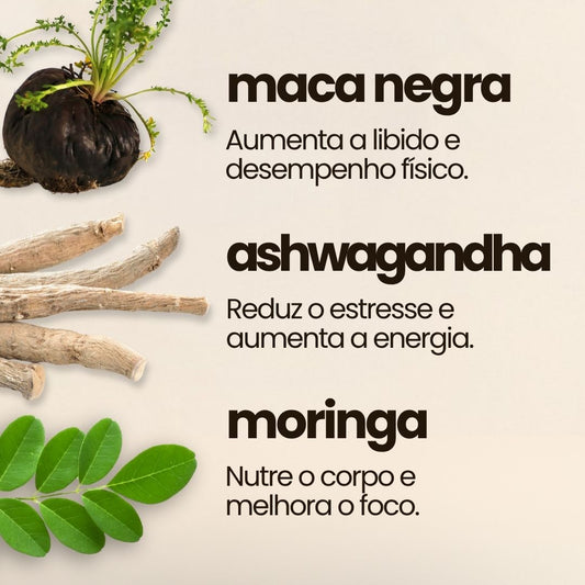Combo Maca Negra + Ashwagandha + Moringa