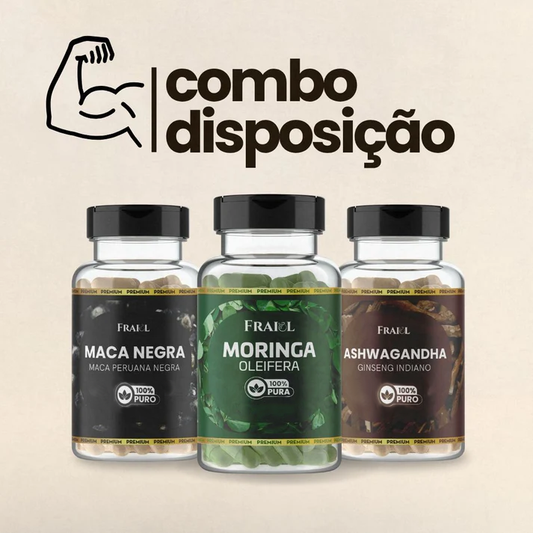 Combo Maca Negra + Ashwagandha + Moringa
