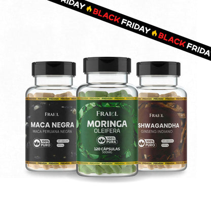 Combo Maca Negra + Ashwagandha + Moringa - black friday