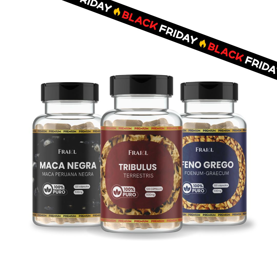 Combo Feno Grego + Maca Negra + Tribulus Terrestris - black friday