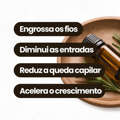 Sérum de crescimento capilar - alecrim, abacate e rícino